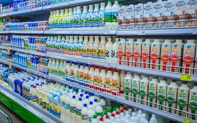 Фото выкладка товара в магазине продуктов