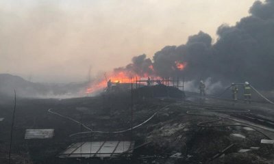 На левом берегу реки в Ростове-на-Дону вспыхнул пожар
