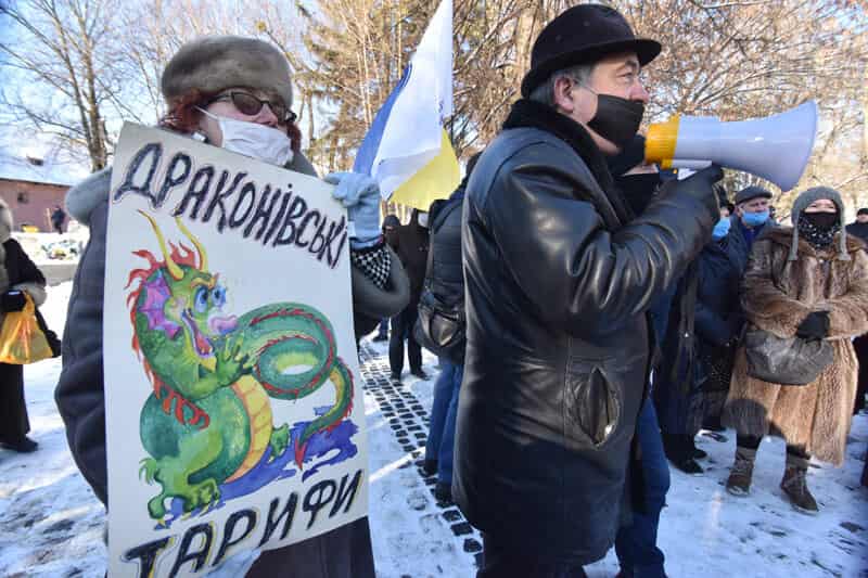 На день рождения Зеленского в Киеве прошли протесты