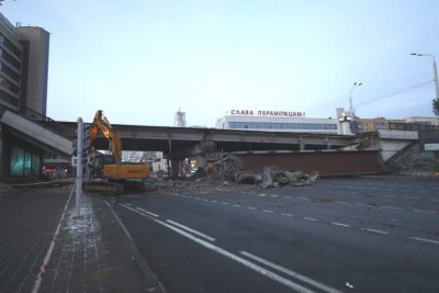 В Минске упал пешеходный мост