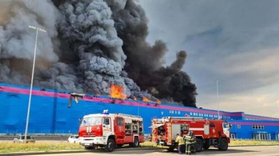 Пожар на складе Ozon в Московской области