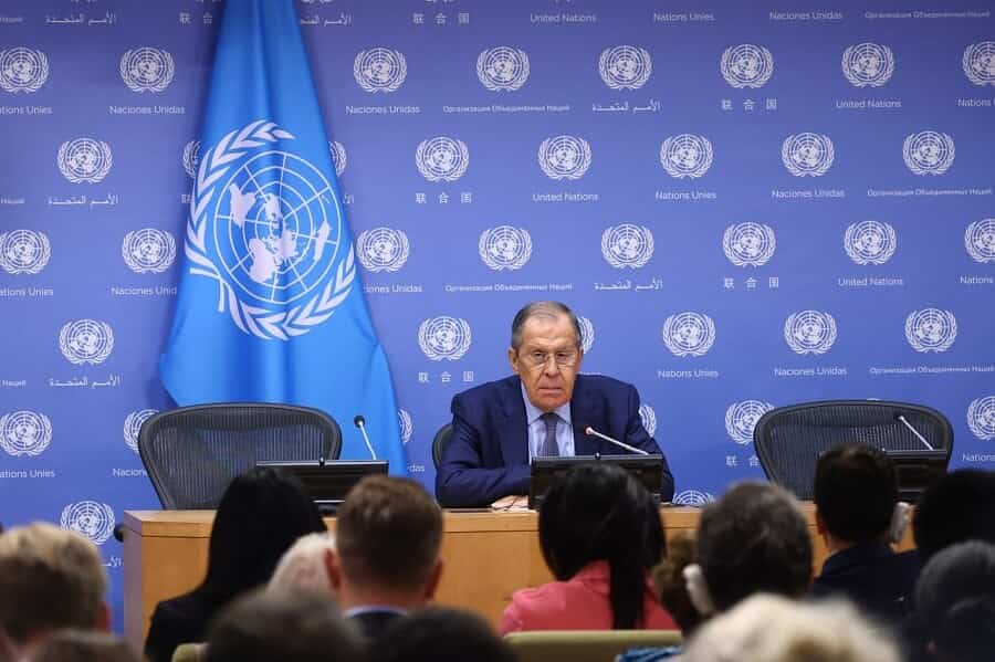 Лавров дал пресс-конференцию после заседания ООН